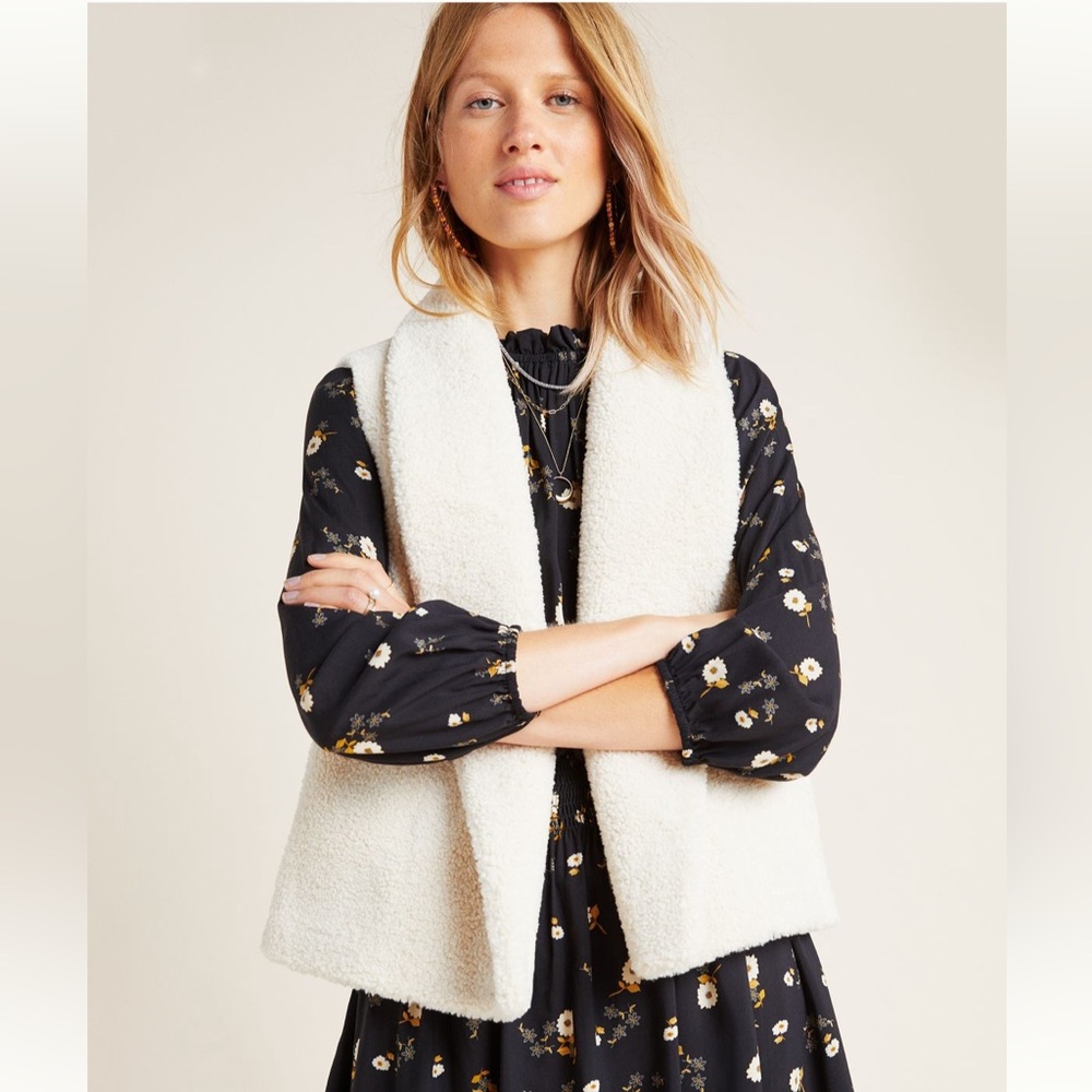 Anthropologie Norla Rhodes Sherpa vest, size m/l